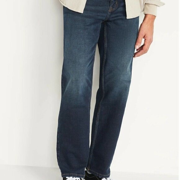 Old Navy Men's Built-In Flex Dark Wash Jeans Size 32 x 36 - Picture 1 of 4